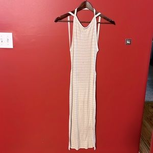 Wet Seal, M nude stripe backless dress.